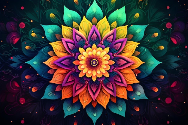 Colorful mandala background