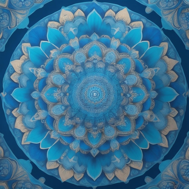 A Colorful Mandala Floral Pattern With the ar on it