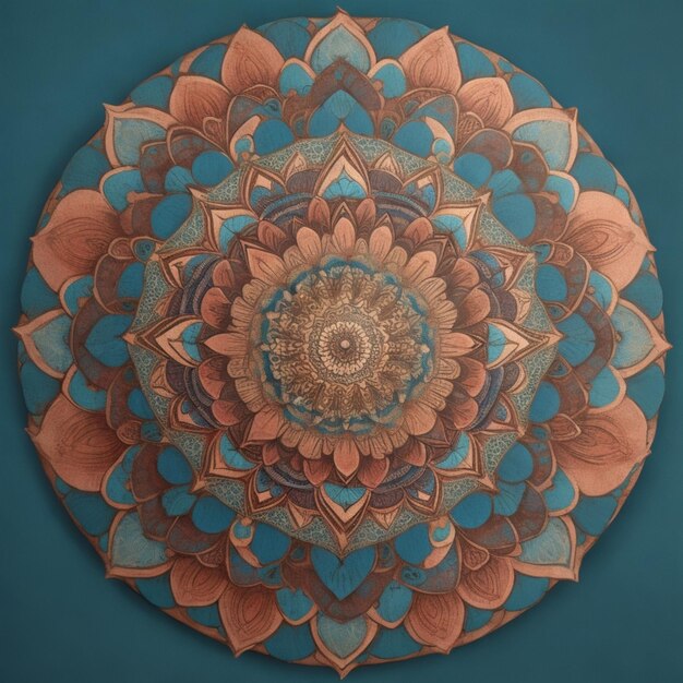 A Colorful Mandala Floral Pattern With the ar on it