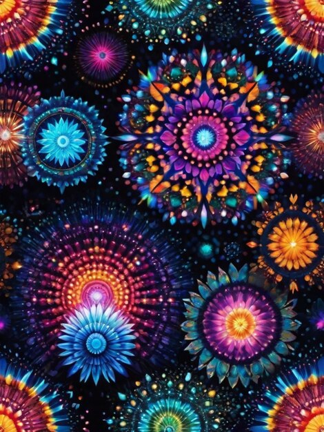 colorful mandalas background