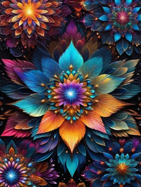 colorful mandalas background