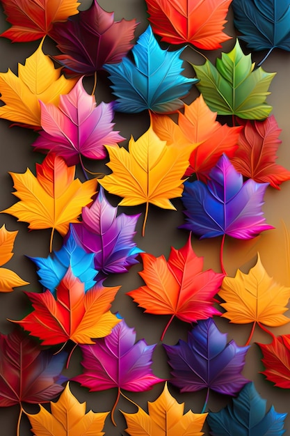 Colorful maple leaf