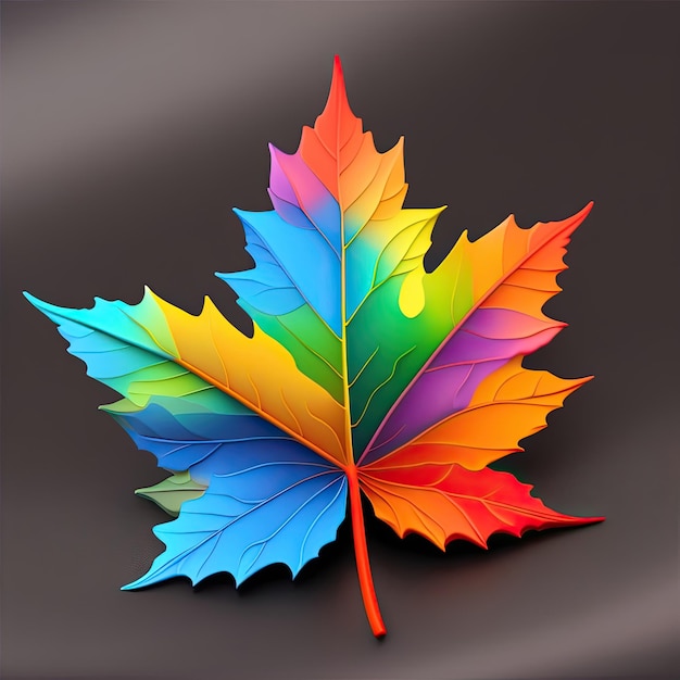 Colorful maple leaf