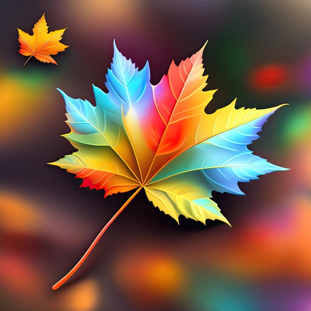 Colorful maple leaf