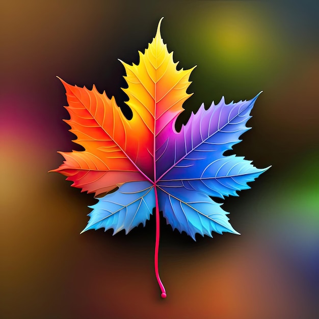 Colorful maple leaf