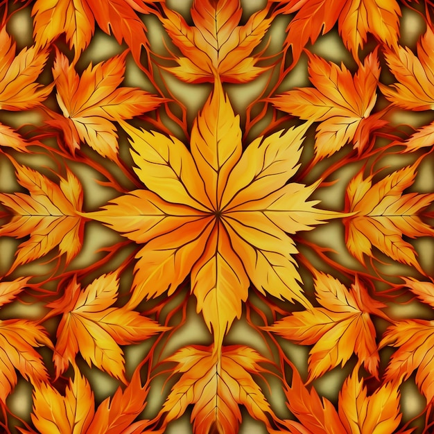 Colorful maple leaves