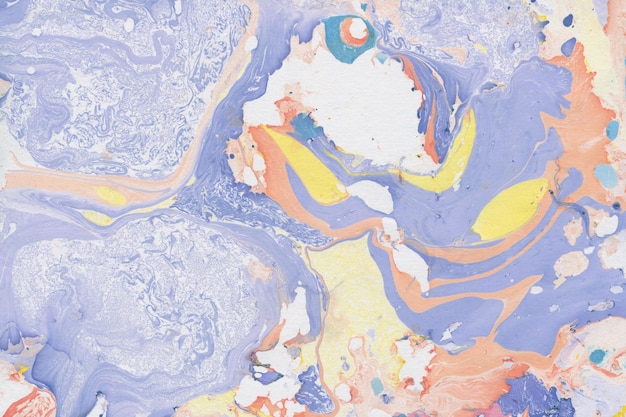 水彩纸背景上的彩色大理石墨质地