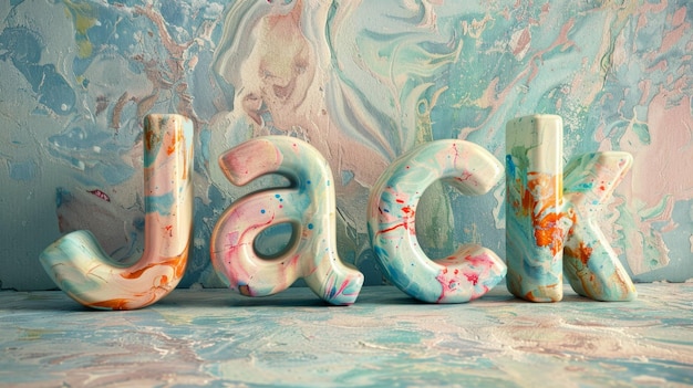 colorful marble personalized name postcard perfect for decor