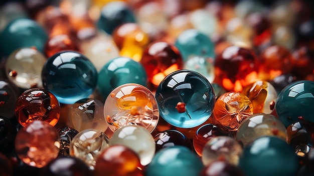 colorful marbles HD 8K wallpaper Stock Photographic Image