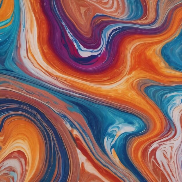 Colorful marbling texture creative background with abstract waves liquid art style painted with oil