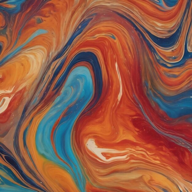 Colorful marbling texture creative background with abstract waves liquid art style painted with oil