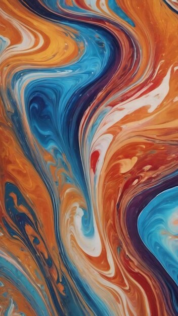 Colorful marbling texture creative background with abstract waves liquid art style painted with oil