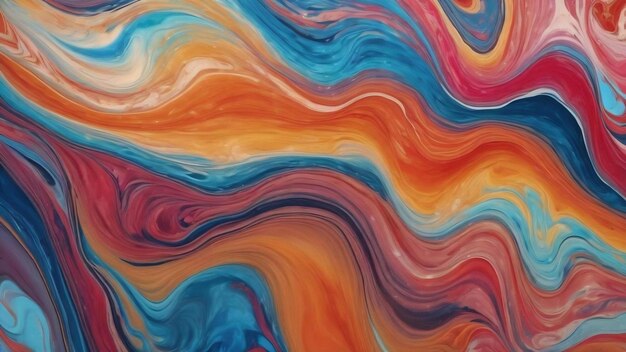 Colorful marbling texture creative background with abstract waves liquid art style painted with oil