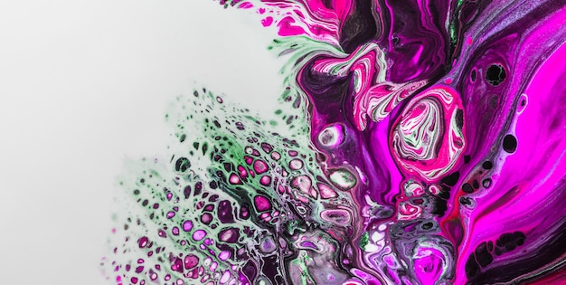 Foto colorato marmorizzazione texture sfondo creativo con onde astratte, stile arte liquida dipinta con olio