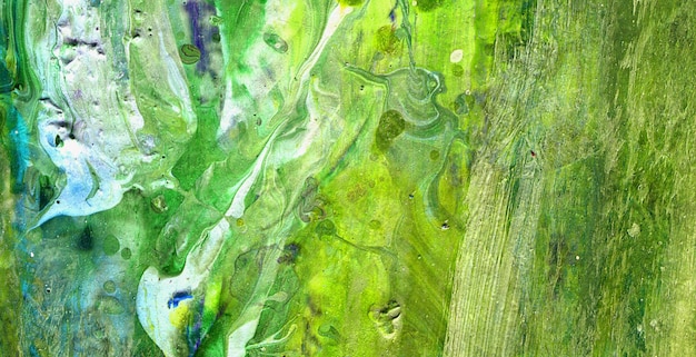 写真 抽象的な波、油で描かれた液体アート スタイルとカラフルなマーブリング テクスチャ創造的な背景