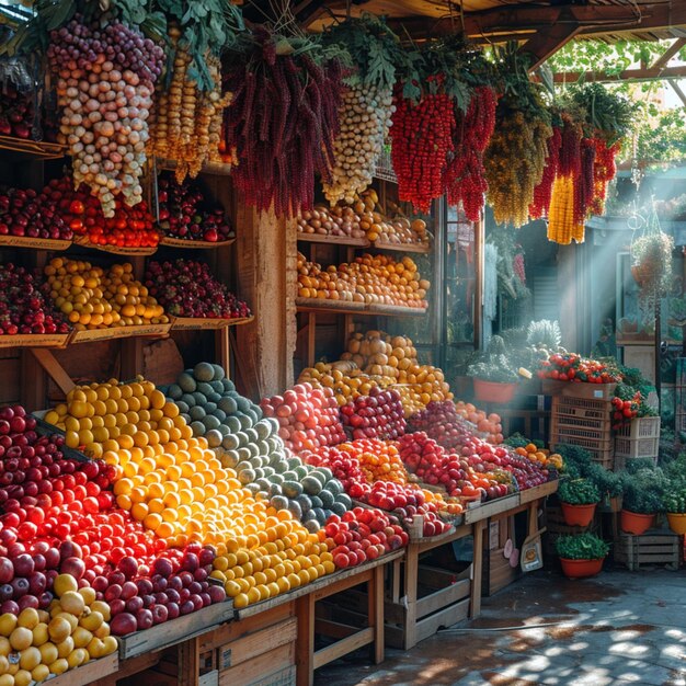 Colorful market produce