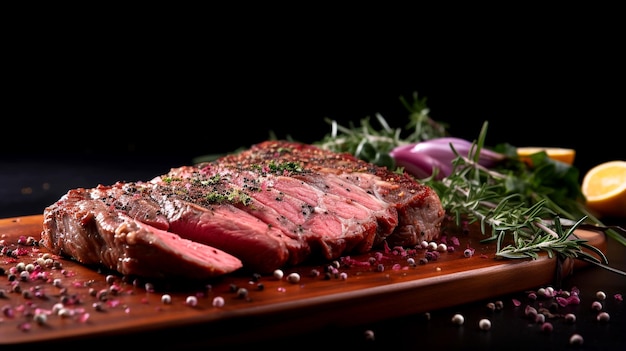 Foto colorata esposizione di carne