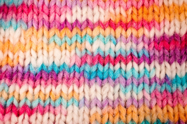 Colorful melange knitted background