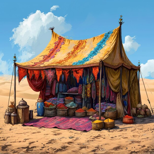 Colorful Merchant Tent