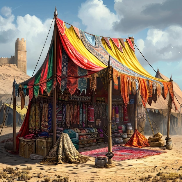 Colorful Merchant Tent