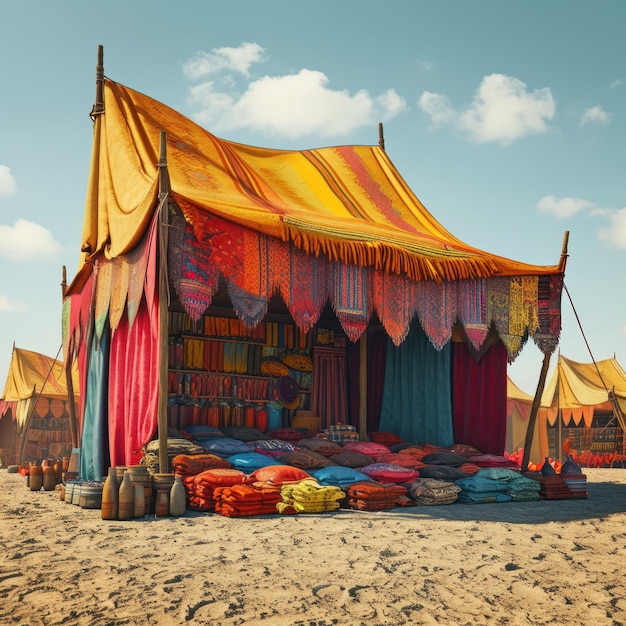 Colorful Merchant Tent