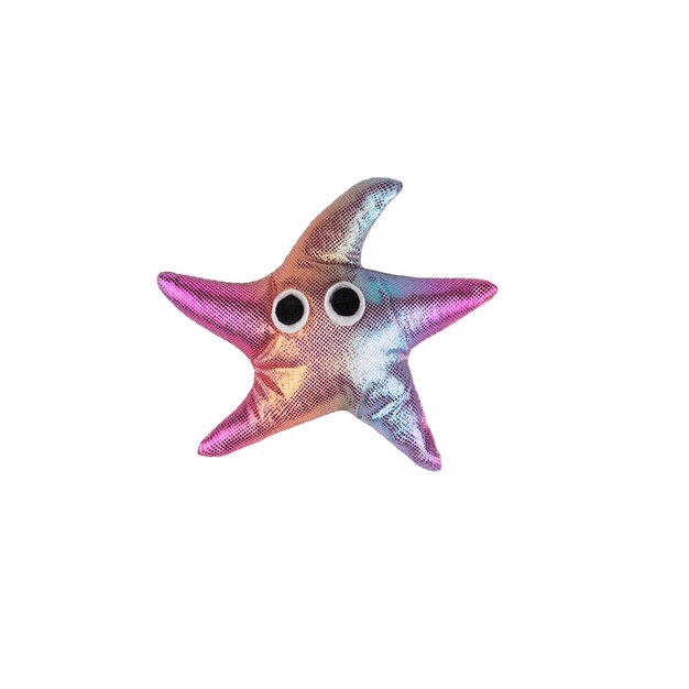 colorful metalic starfish toy for dog