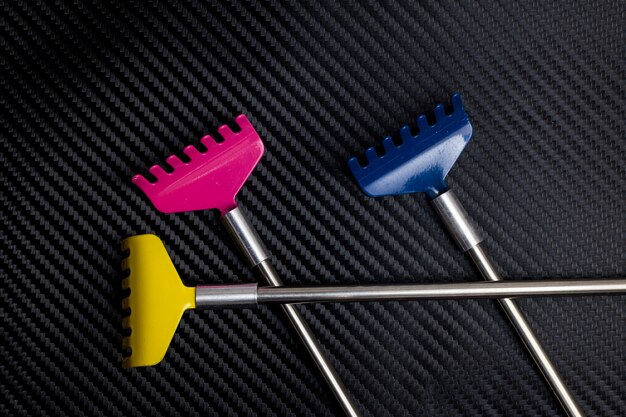 Colorful metallic back scratcher.