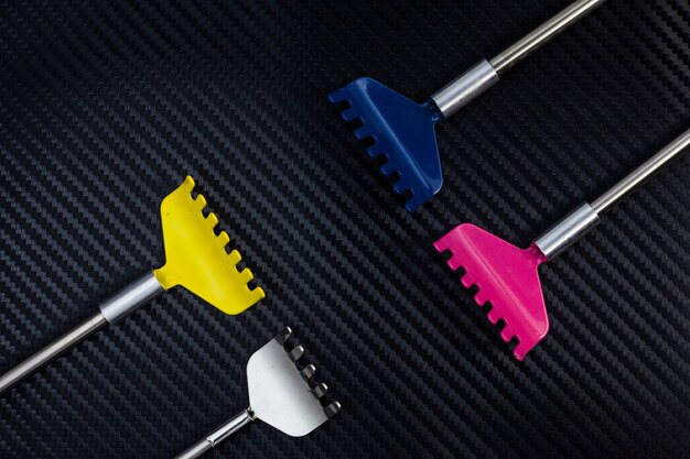 Colorful metallic back scratcher.