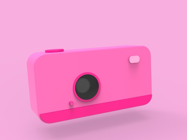 Photo colorful minimal pastel camera as toy