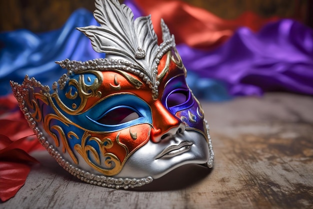 Colorful modern carnival mask Carnival is a popular festival that takes place every year on a diffe