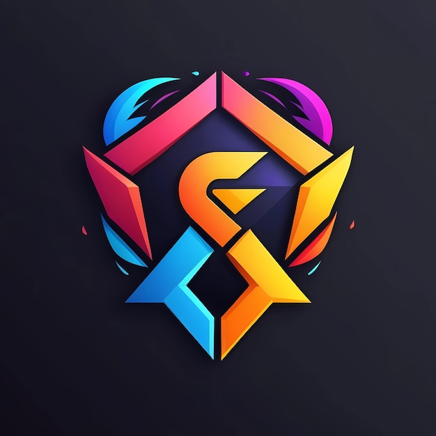 Photo colorful modern esport logo