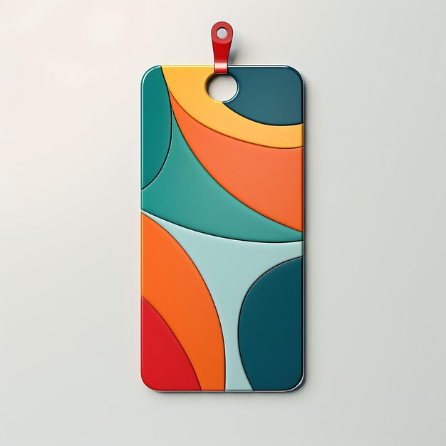 Colorful modern hang tag irregular shape bold and contrasting colors creative hang tag collection