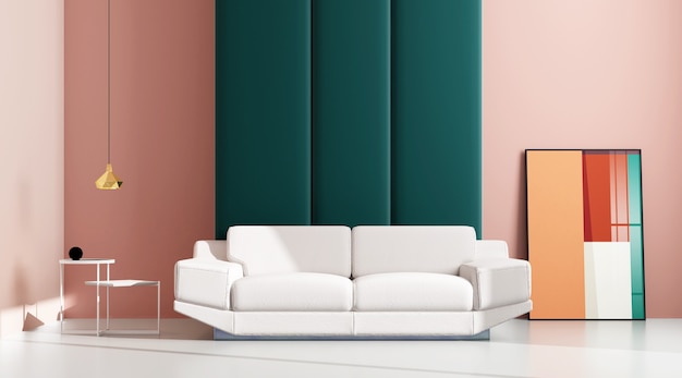 Photo colorful modern interior home