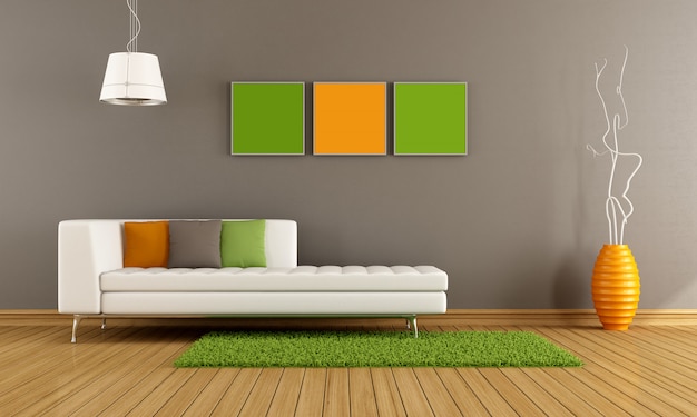 Colorful modern living room