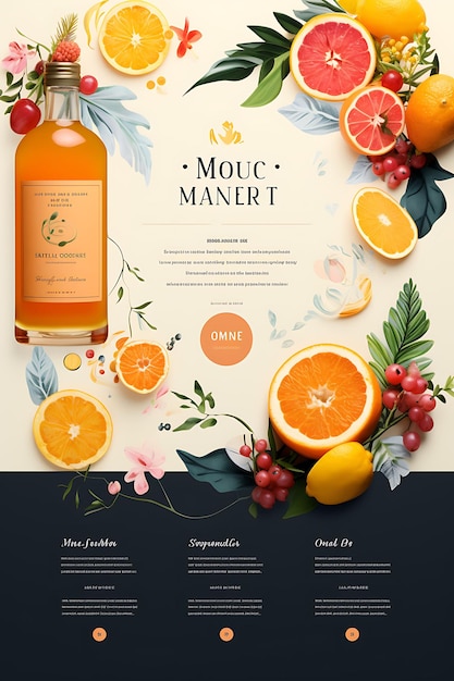 Colorful Modern Tropical Fruit Liqueur With a Sleek and Contemporary creative concept ideas design
