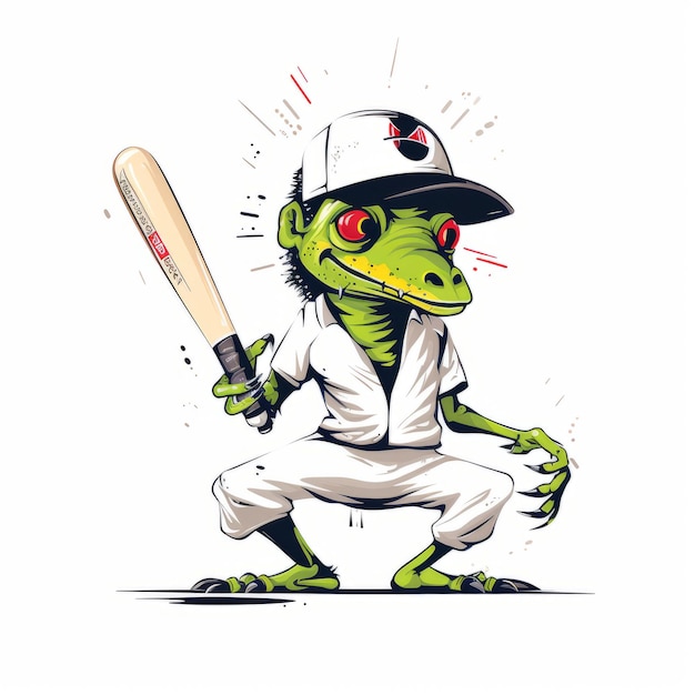 Photo colorful monster illustrator baseball drawing in london