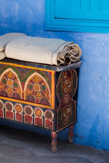 Colorful moroccan furniture