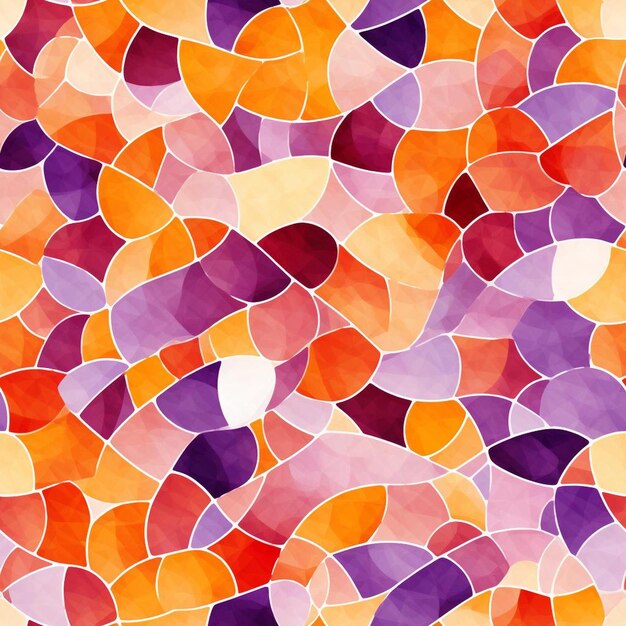 A colorful mosaic of circles with a colorful background
