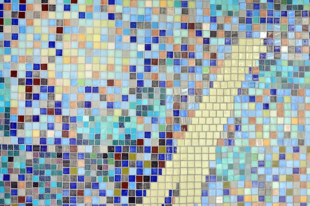 Foto parete di piastrelle di vetro a mosaico colorato modello di mosaico unico