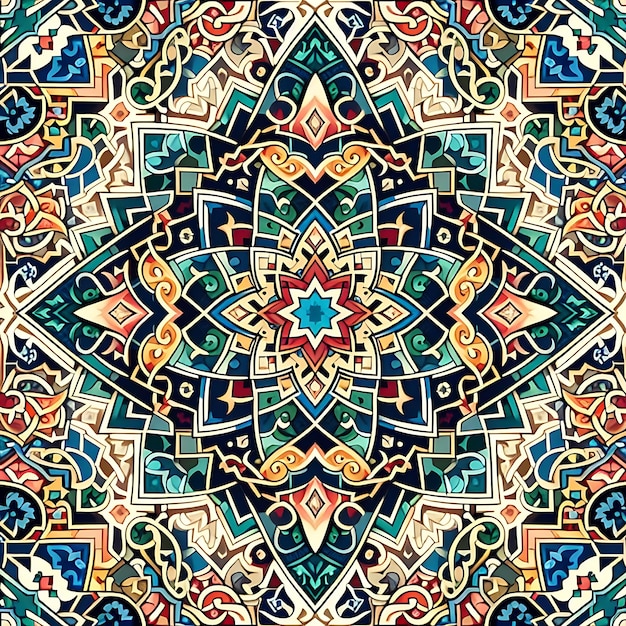 colorful mosaic pattern in the style of a mosaic