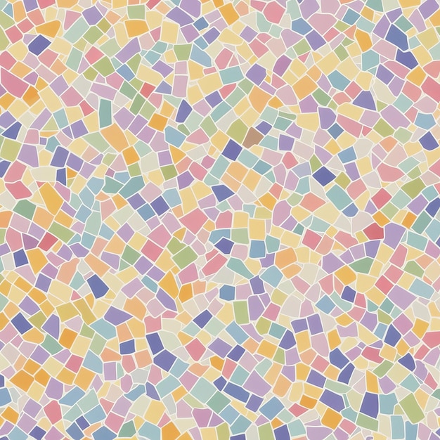 Красочный мозаичный узор с квадратом посередине.