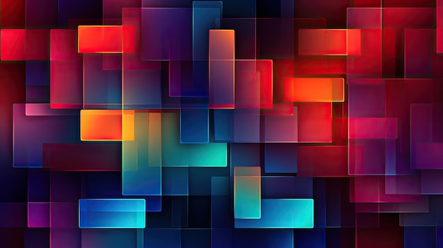 a colorful mosaic of squares with a colorful background