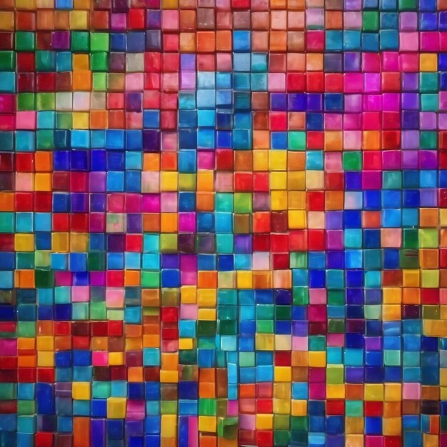 Colorful mosaic wall background