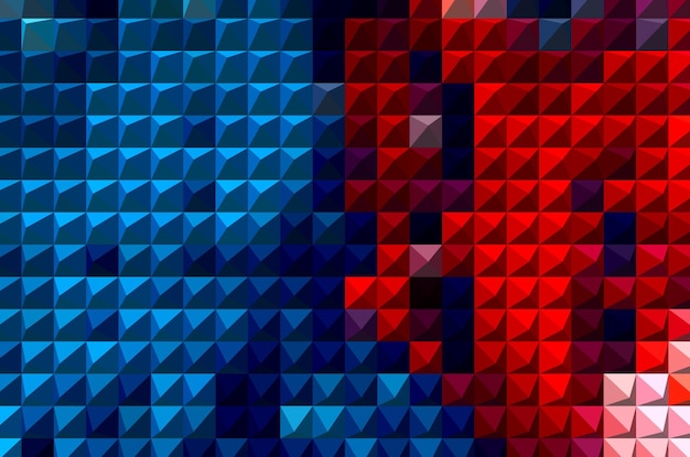 Foto un mosaico colorato con un quadrato di quadrati che dice rettangolo