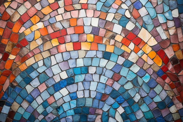 The colorful mosaics of the artist's palette.