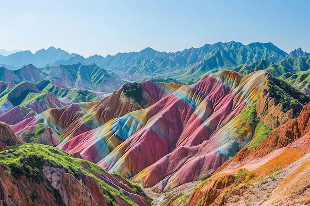 colorful mountain generates by AI