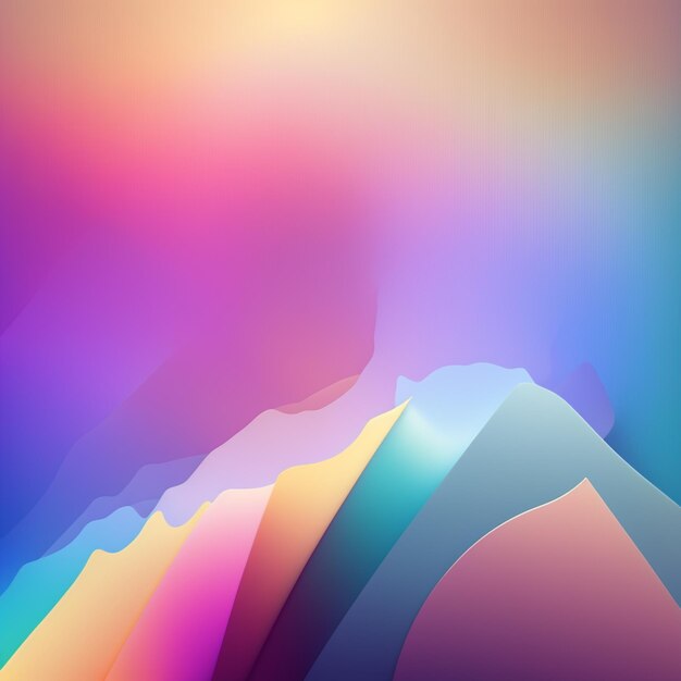 Colorful mountains with a colorful background