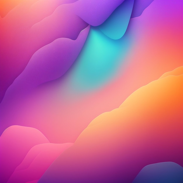 Colorful mountains with a gradient background