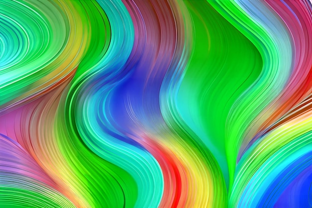 Colorful multicolored wavy background ai generated content