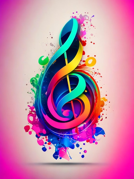 Colorful music logo design downloade